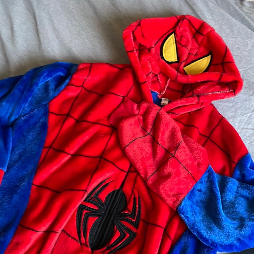 Brand new fluffy Spider-Man onesie *really soft*